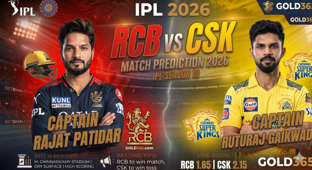 RCB vs CSK IPL 2026 Match Prediction: Who Will Win Today? M Chinnaswamy Stadium Pitch Report & Betting Tips