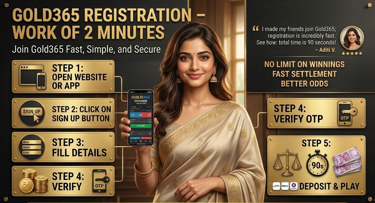 Gold365 Registration – Work of 2 Minutes​