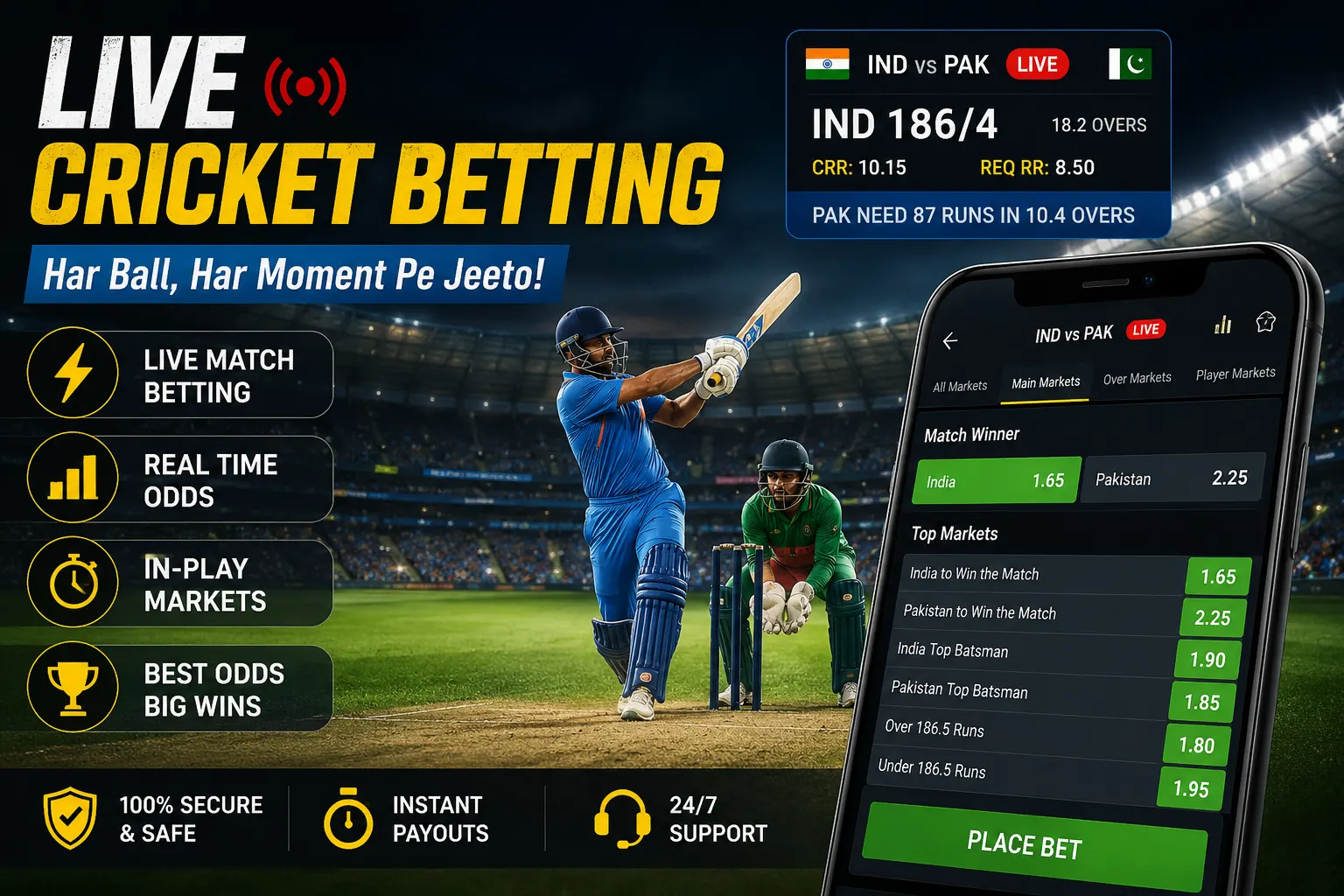 Live Cricket Betting on Gold365 – Best Online Cricket Betting India 2026